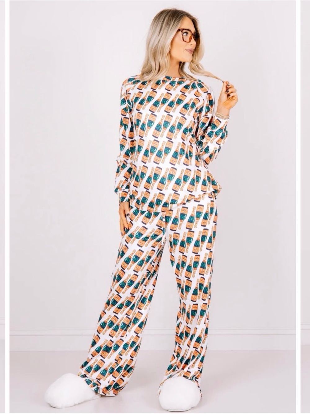 The Willow Tree Girls Night Out Long Sleeve Pajamas.